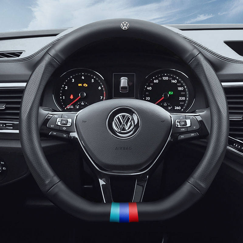 大众宝来方向盘真皮免手19款20款13款16款18款方向盘套