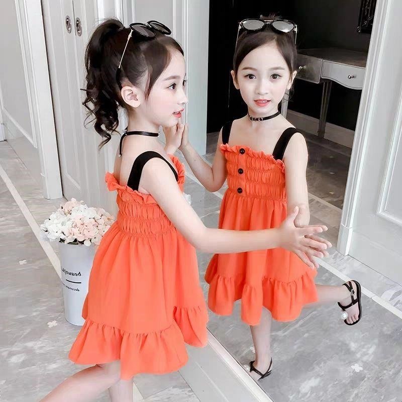 女童吊带中大公主薄款洋气小女孩连衣裙儿童新儿童连衣裙