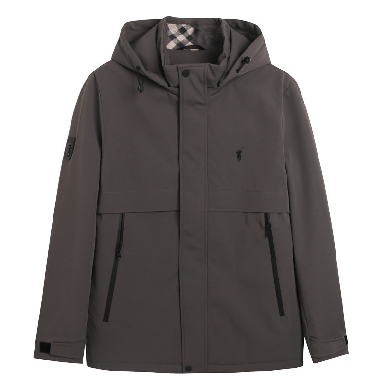 whpolosports保罗男士棉服夹克带帽2022款商务休闲外套棉衣