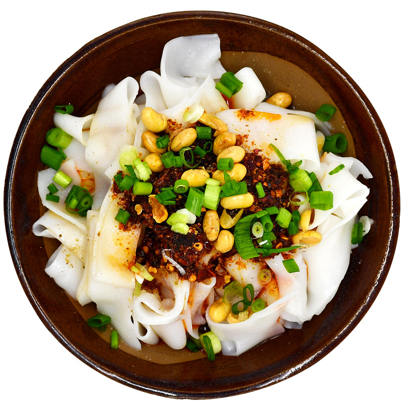 山咔咔贵州特产凉皮凉米皮名优小吃方便速食红油米皮送调料300g_双氙