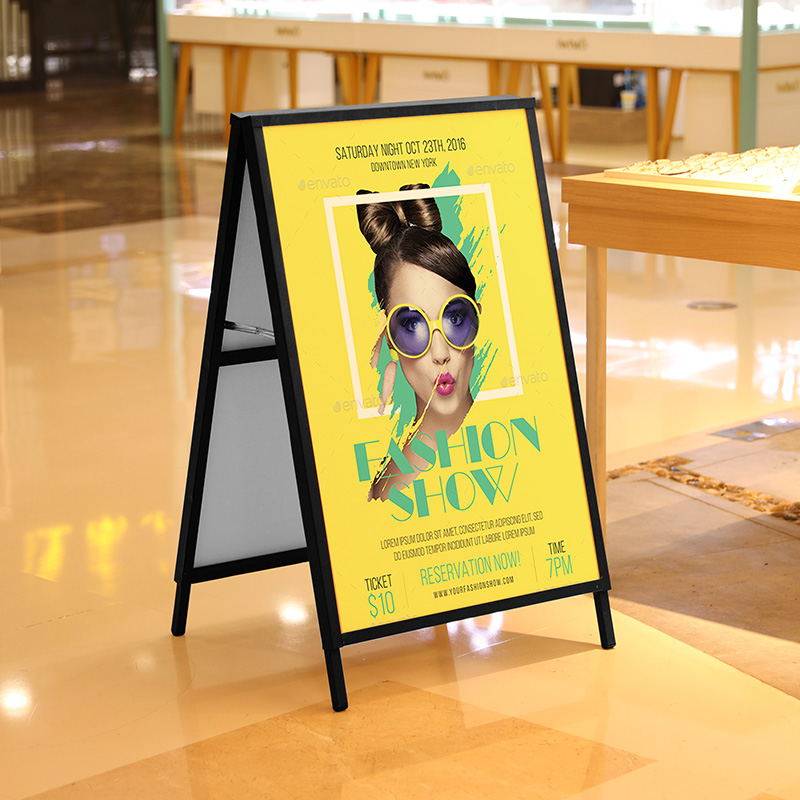 广告宣传海报kt双面立牌折叠广告立式落地展示x展架