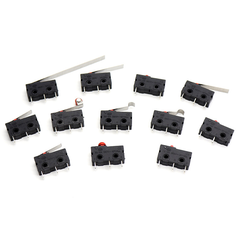 开关kw12微动触点5a125v3脚微型行程限位按键开关