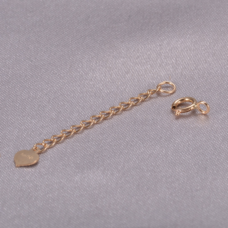 珍珠手链扣头18k金项链扣头编织手链扣子d0iy配件k金750玫瑰金彩