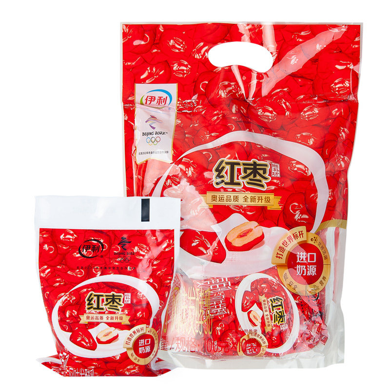 伊利红枣酸奶100gx20袋/10袋儿童营养早餐发酵乳袋装风味酸奶