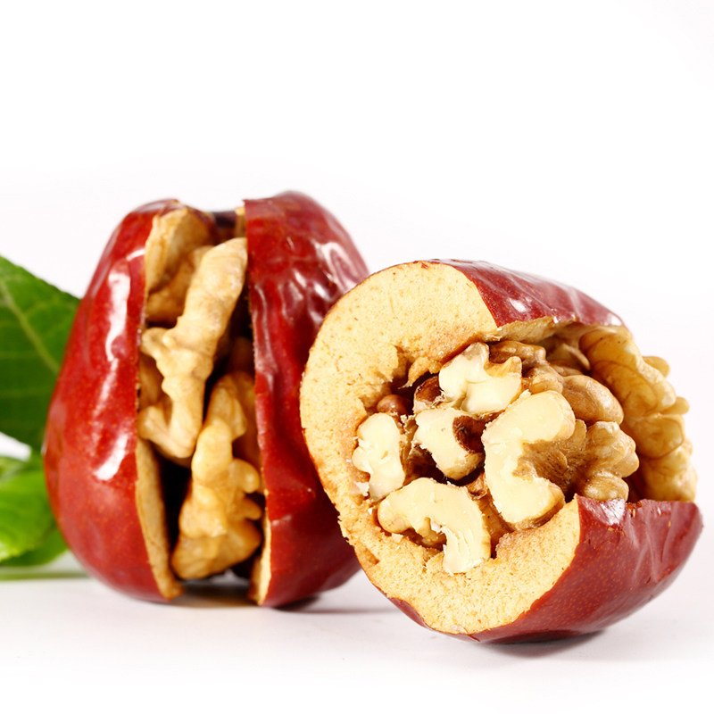 宝珠山大枣核桃1000g新疆特产核桃仁夹心心灰三八枣类制品