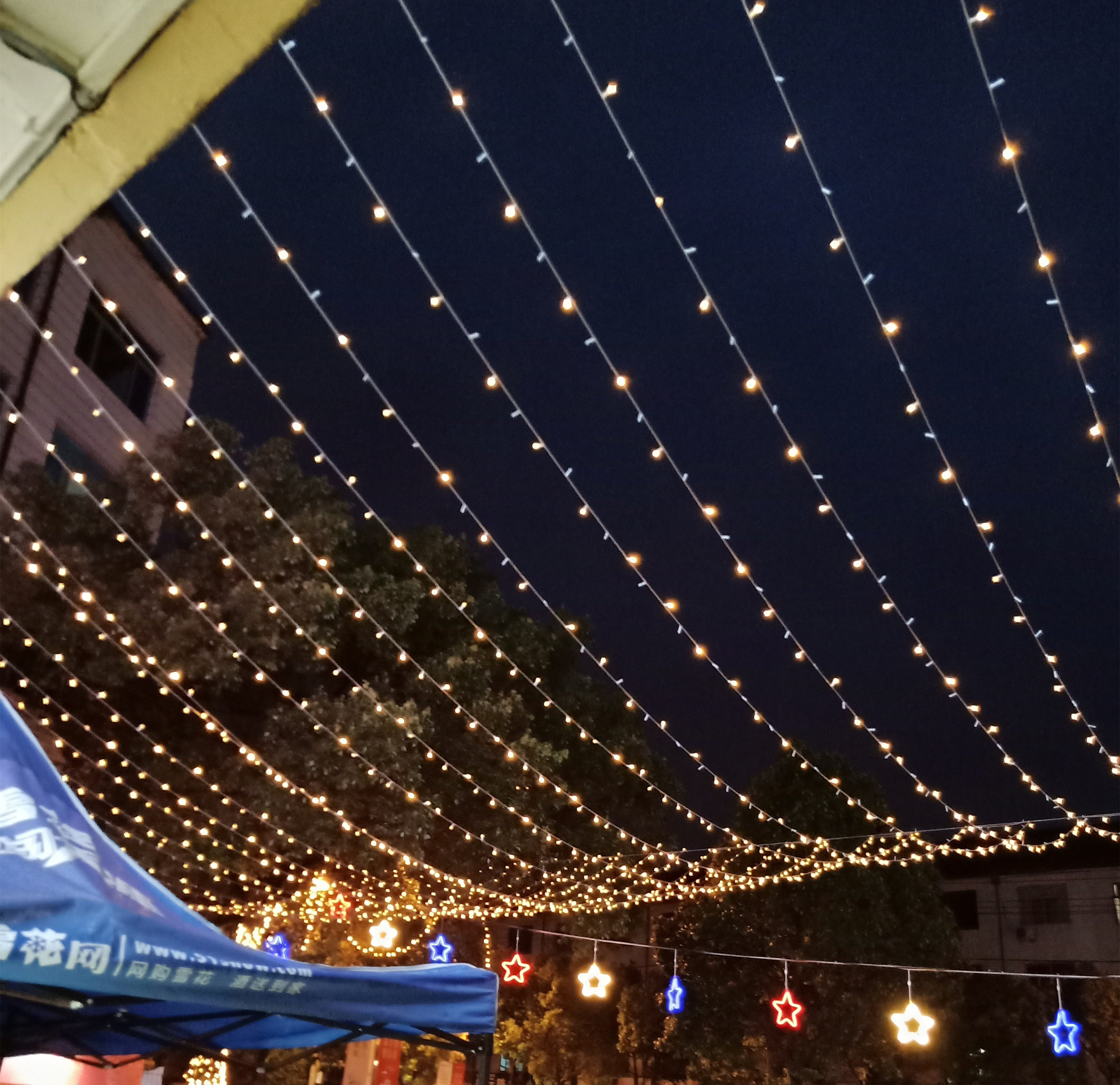 led彩灯闪灯串灯满天星户外防水水带闪泡灯串装饰灯