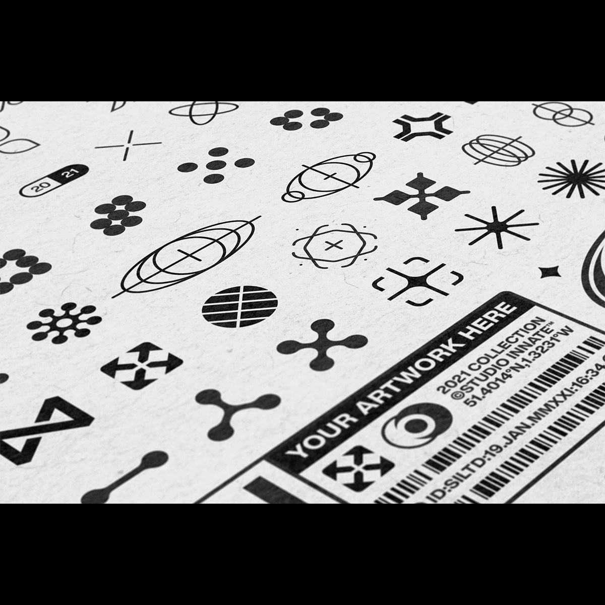 230款潮流抽象几何赛博朋克logo标志icon图形设计素材