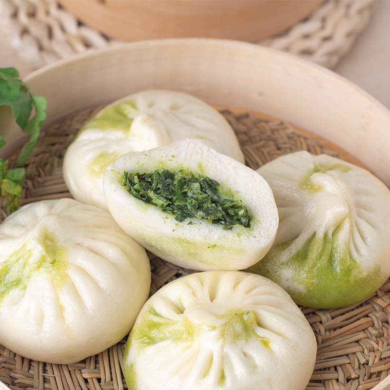富春荠菜肉包扬州包子蒸煮即食营养早餐速食包点