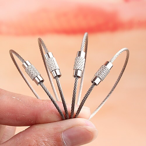 钢丝晾衣防盗锁绳绳可绳绳紧线紧锁扣伸缩配件钥匙扣