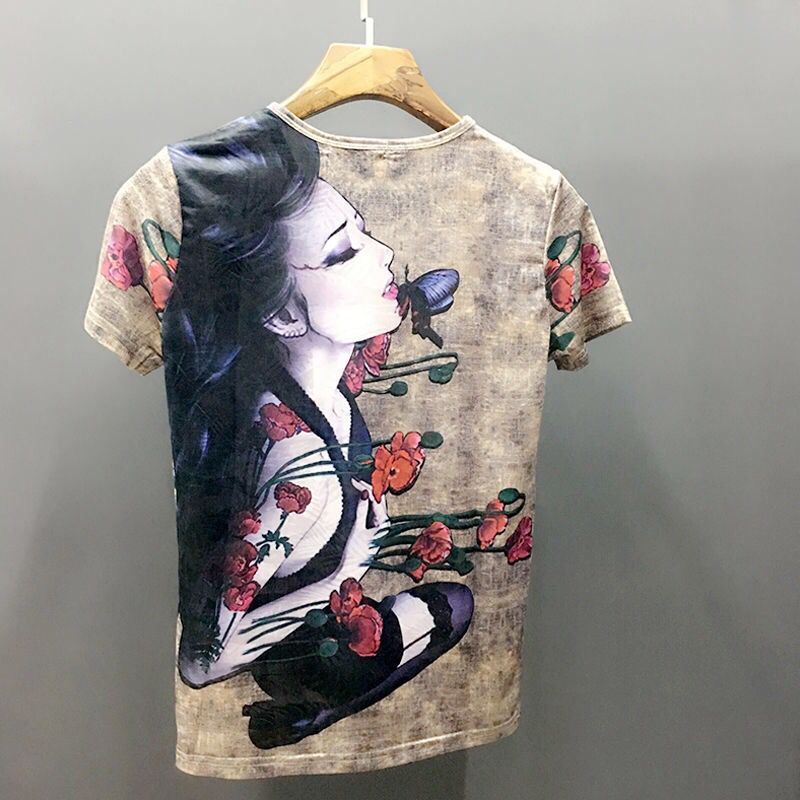 短袖t恤男2020新款夏季潮流精神小伙半袖修身网红潮牌ins社会衣服