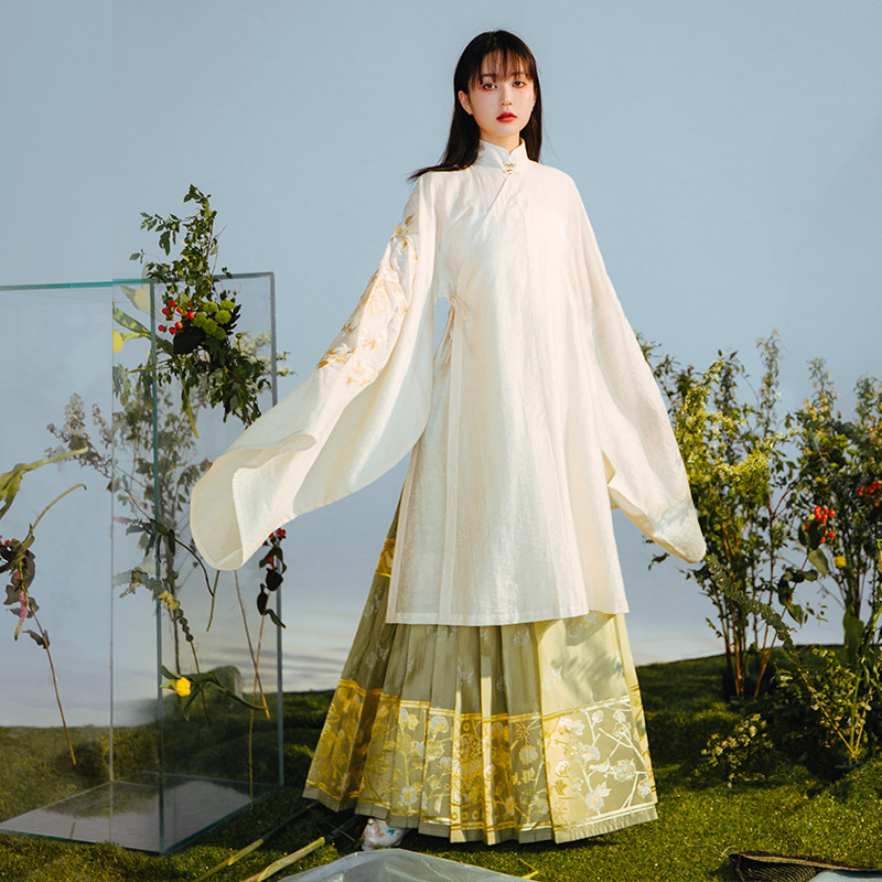 现货太真tellthetruth木棉满荷汉服明制立领斜襟长衫汉服