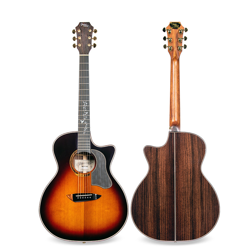 新款歌斐木民谣木吉吉他男女g830rc日落落色原木吉他民谣吉他