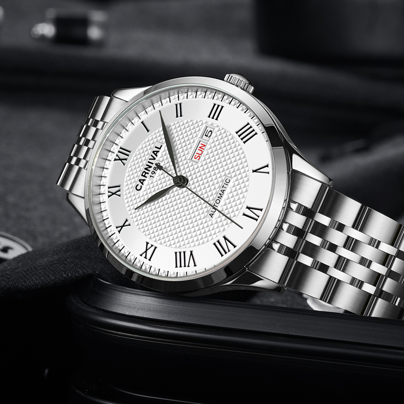 carnival男士手表1986嘉年华机械表防水时尚名牌品牌国产腕表