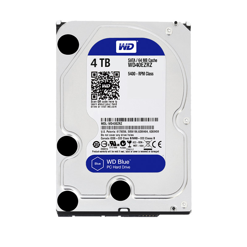 wd/西部数据wd40ezrz 4t台式机电脑机械硬盘西数4tb蓝盘3.5寸监控