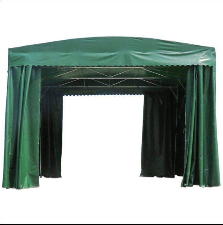 储藏篷布大型移动推拉雨棚简易仓储流动施工遮阳篷