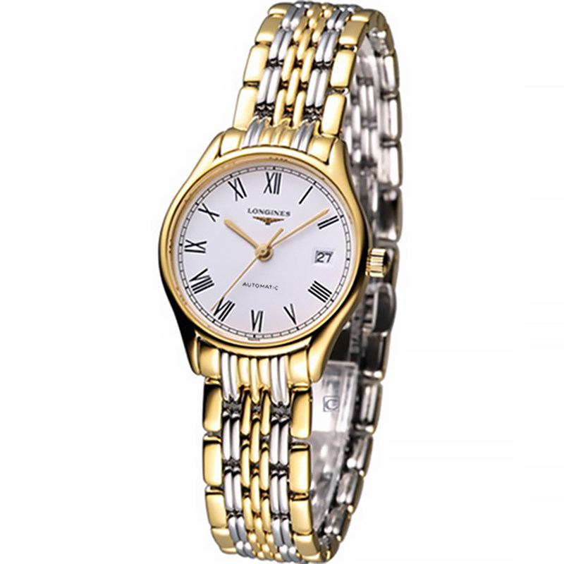 香港直邮longines浪琴律雅系列间金自动机械女表l43602127