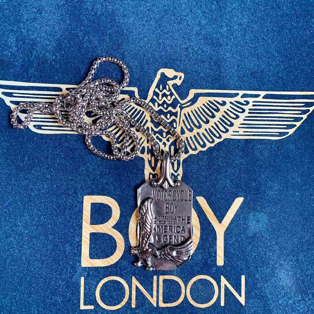 hamalstudio英国潮牌boy老鹰london吊牌项链磨砂项链
