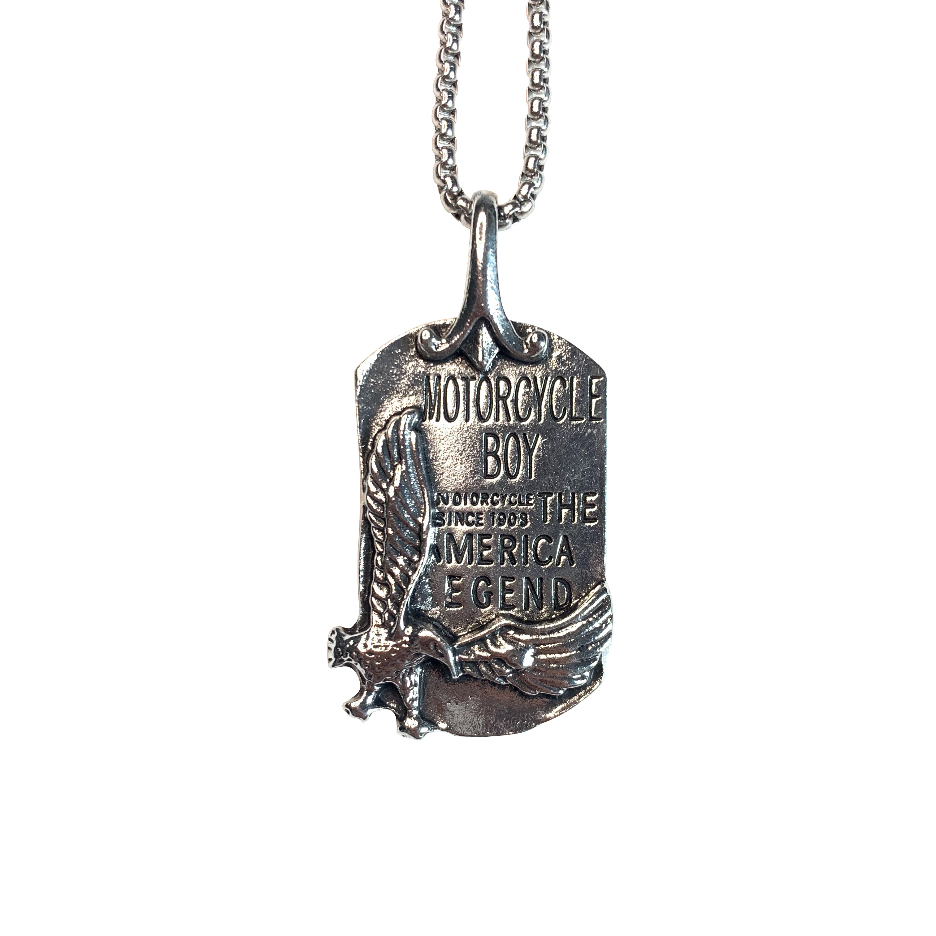 hamalstudio英国潮牌boy老鹰london吊牌项链磨砂项链