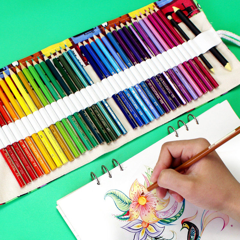 铅笔笔帘笔袋帆布多索个性彩色卷笔帘彩多西笔袋