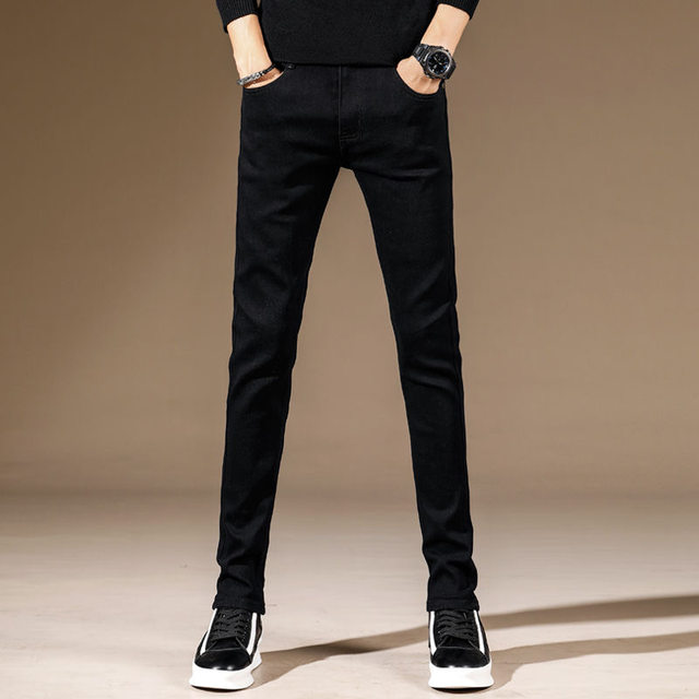 2020 men's jeans slim small feet tightweight thin casual men's trousers spring and autumn elastic pants male 2020 men's jeans slim small feet tightweight thin casual men's trousers spring and autumn elastic pants male