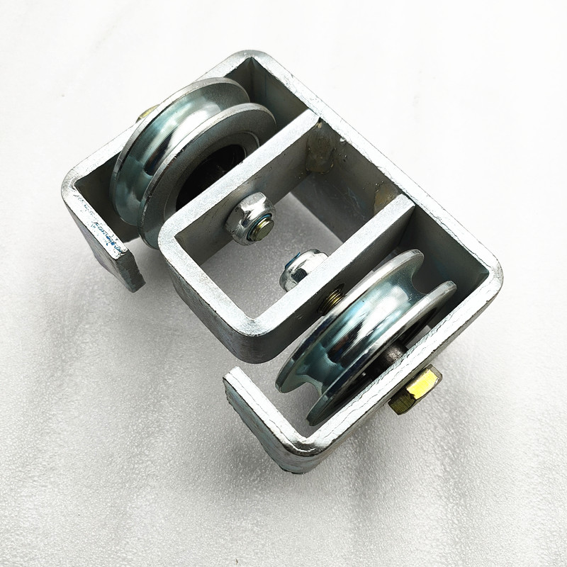 渣土自卸车自动篷布配件滑轮钢丝绳链条涨紧轮调节滑轮