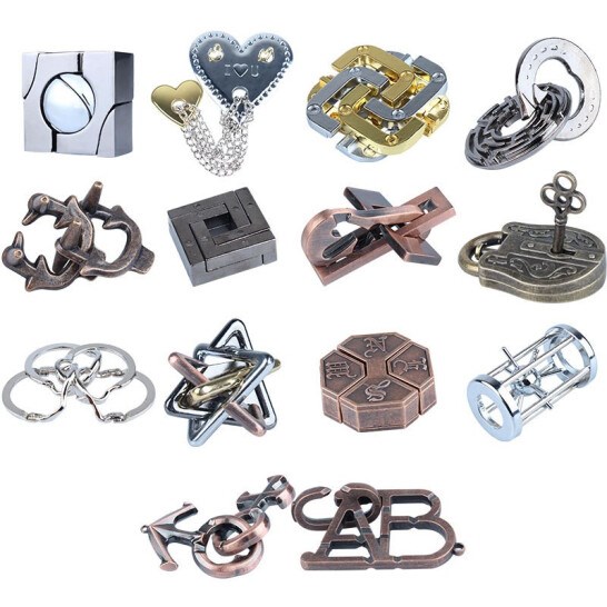 puzzle金锁益智解压玩具高难度智力扣解解锁