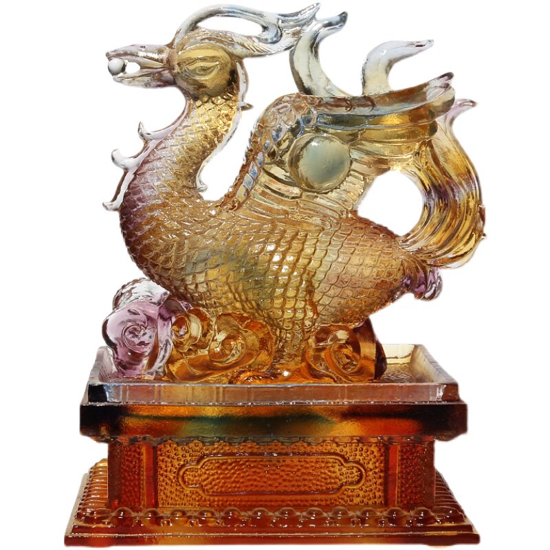 青龙白虎朱雀玄武四方四大神兽琉璃摆件招财镇风水装饰摆件