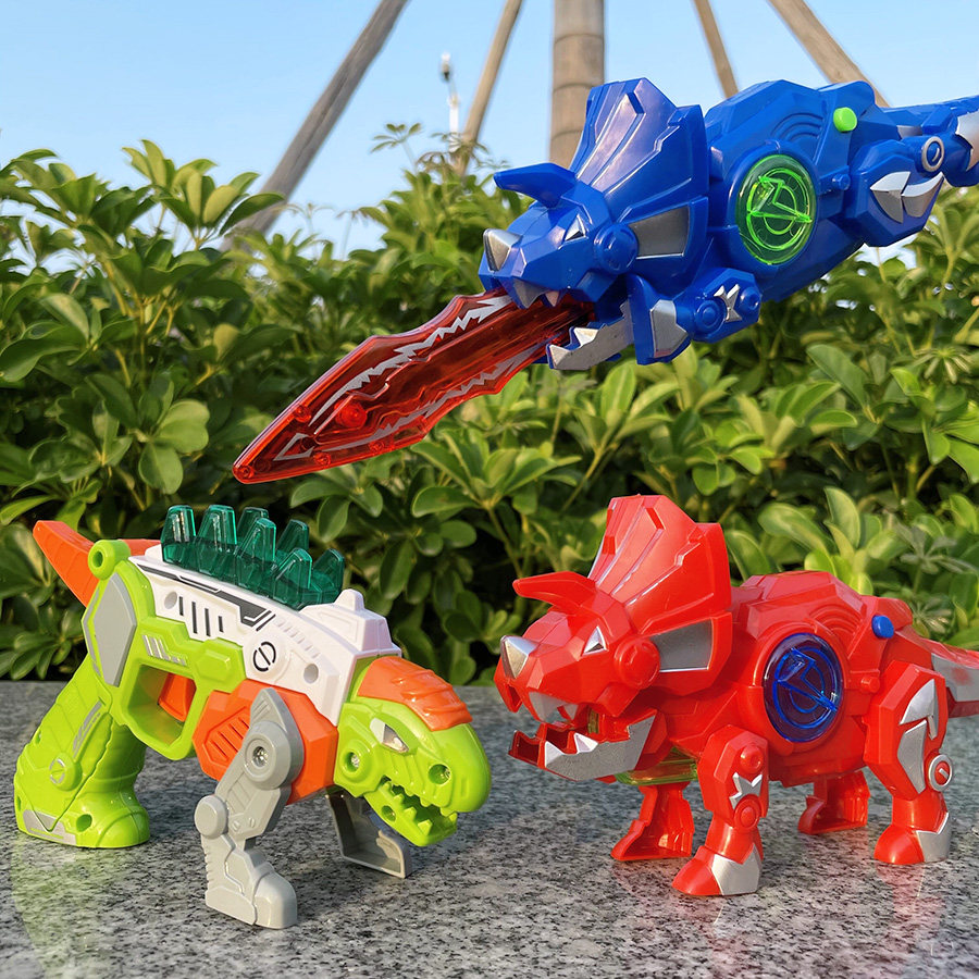 变形玩具恐龙模型百变机器人变身儿童声光刀剑儿童机器人