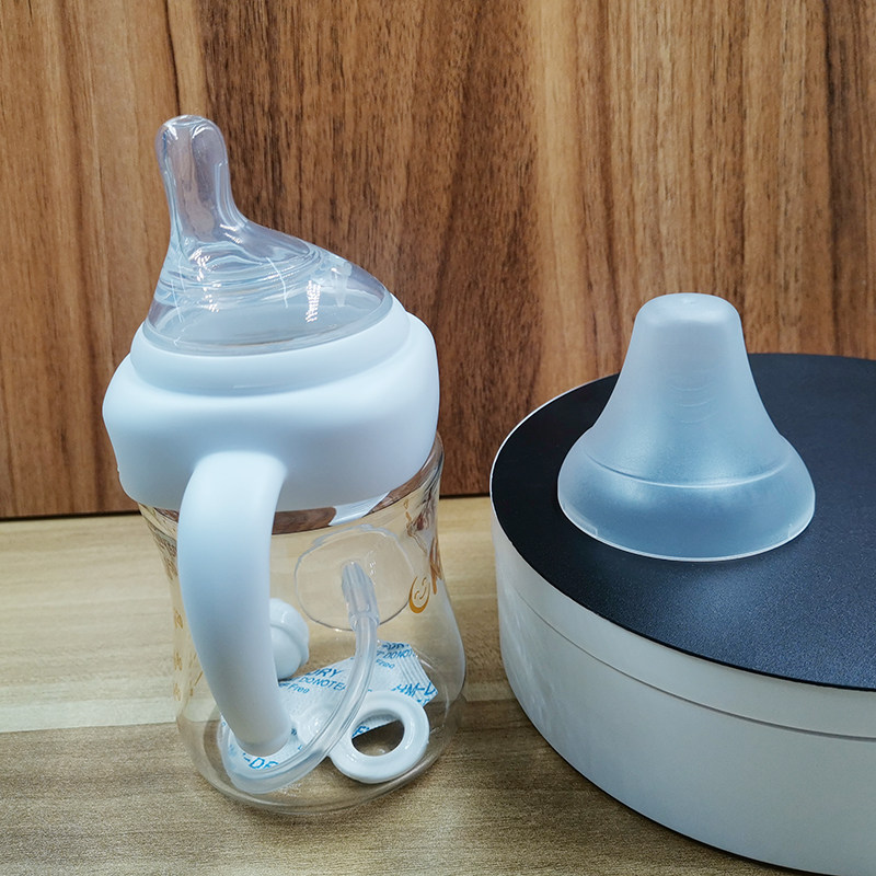 吸管奶嘴奶瓶偏心方形ppsu专用鸭嘴硅胶学饮奶嘴