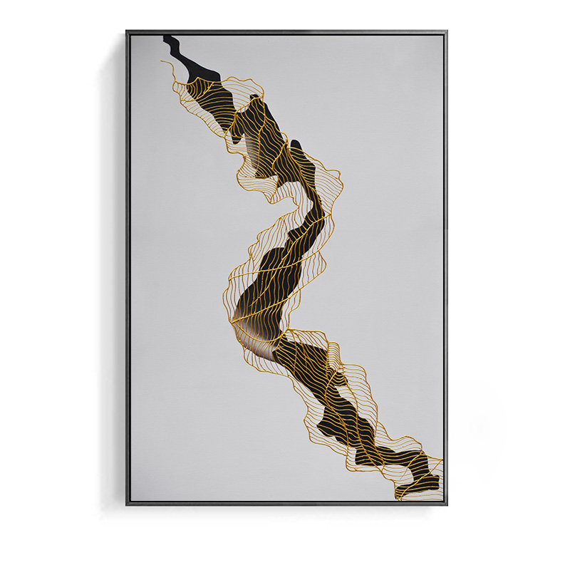 影拥 千里山河 轻奢装饰画餐厅玄关软装挂画办公室书房背景墙壁画