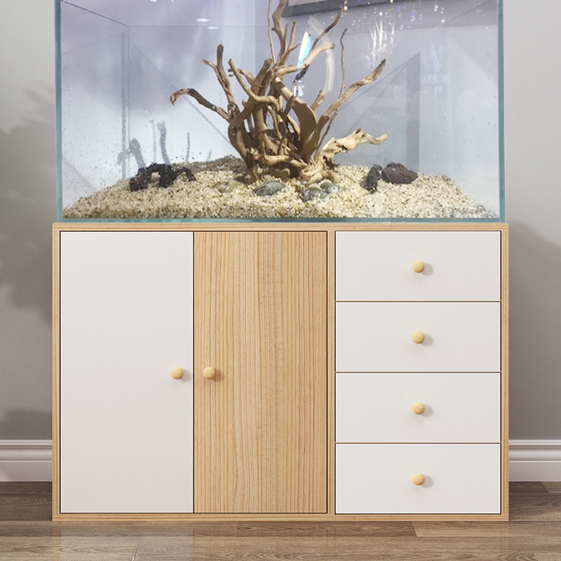 鱼缸底柜定做客厅柜子水族水族箱箱底座子超白缸鱼缸