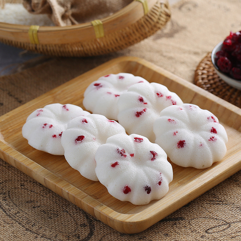 峰仔白色恋人蔓越莓米糕糯米糕桂花糕发糕速冻酒店早餐半成品软糯