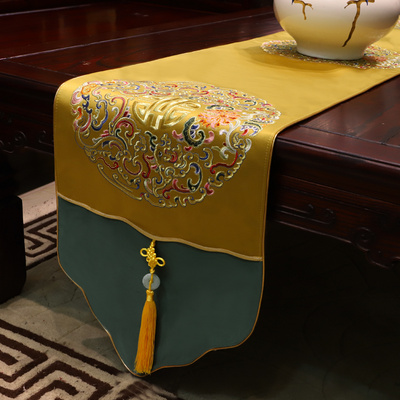 新中式桌布布艺禅意茶几电视柜餐桌客厅古典国风桌旗