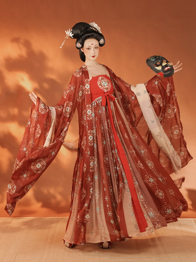 絮意原创正品汉服女唐风诃子裙复原款大袖衫超汉服