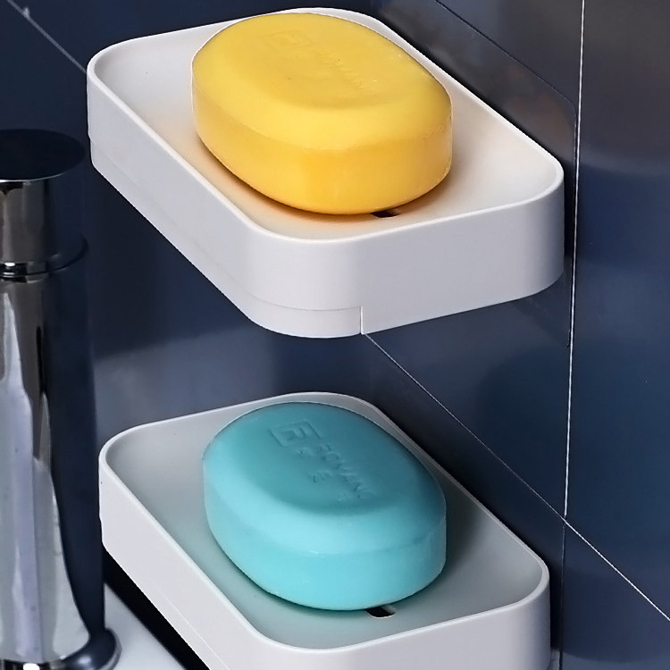 皂盒卫生间壁挂式肥皂墙壁置物架浴室打孔沥水香皂皂盒