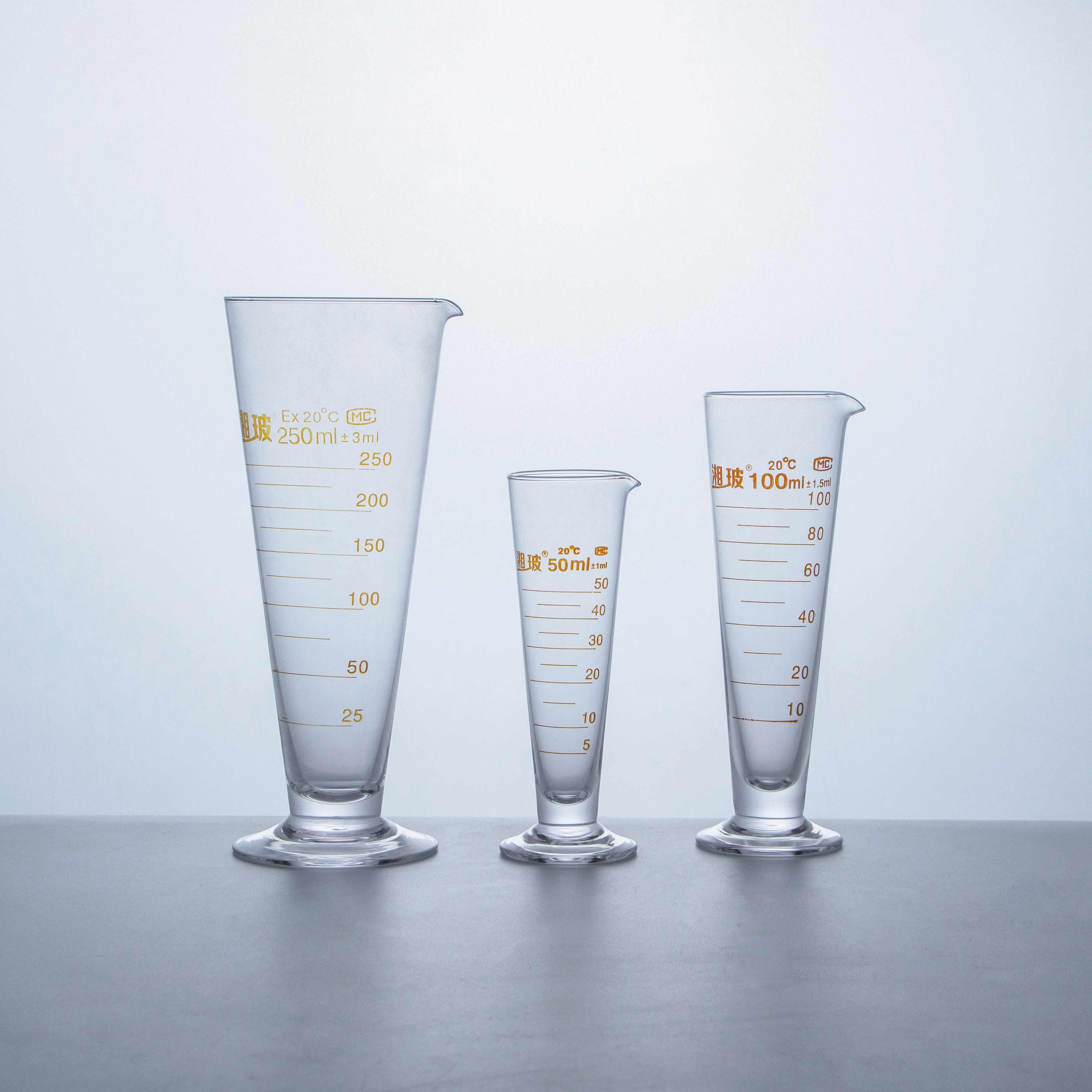 量杯三角加厚玻璃实验室刻度测量量计烘焙锥形其它