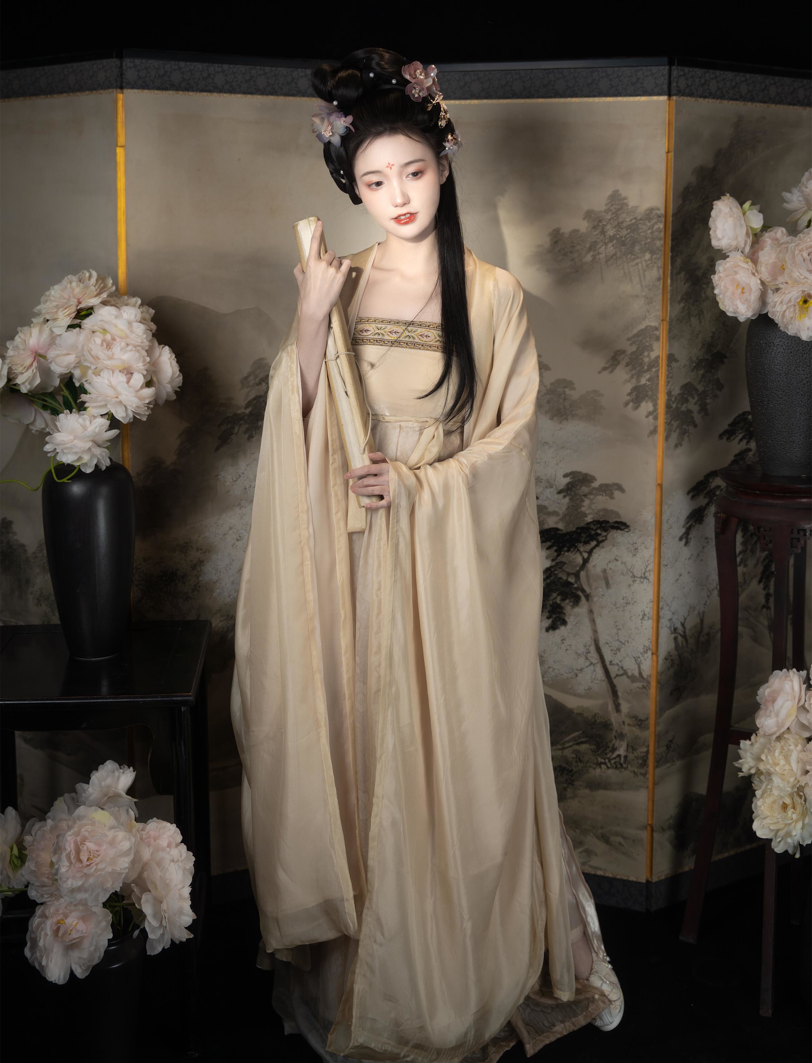 小乔汉服女改良诃子裙唐制大袖超布料超柔如春汉服半身裙