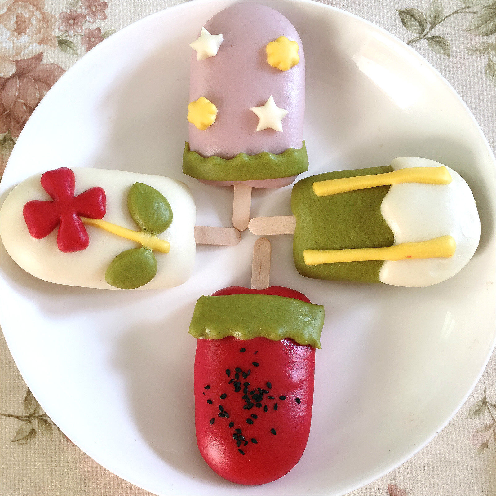 12个无添加卡通包子雪糕蔬菜小馒头宝宝营养早餐儿童面食果蔬面包