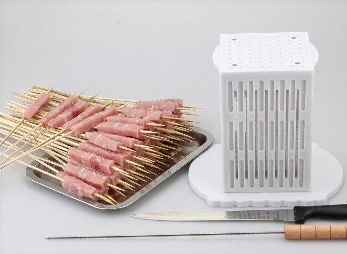 烧烤穿串神器快速切肉家用商用串羊肉串撸串神器多功能穿大串小串