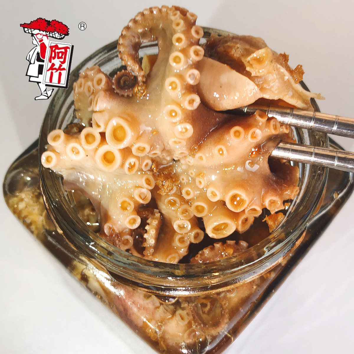 八爪鱼大爆头即食酱香小海海鲜捞汁罐头鱿鱼罐装冷冻章鱼