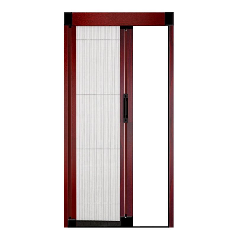 防蚊门折叠隐形家用门帘伸缩免打孔铝合金入户门无轨纱门推拉式