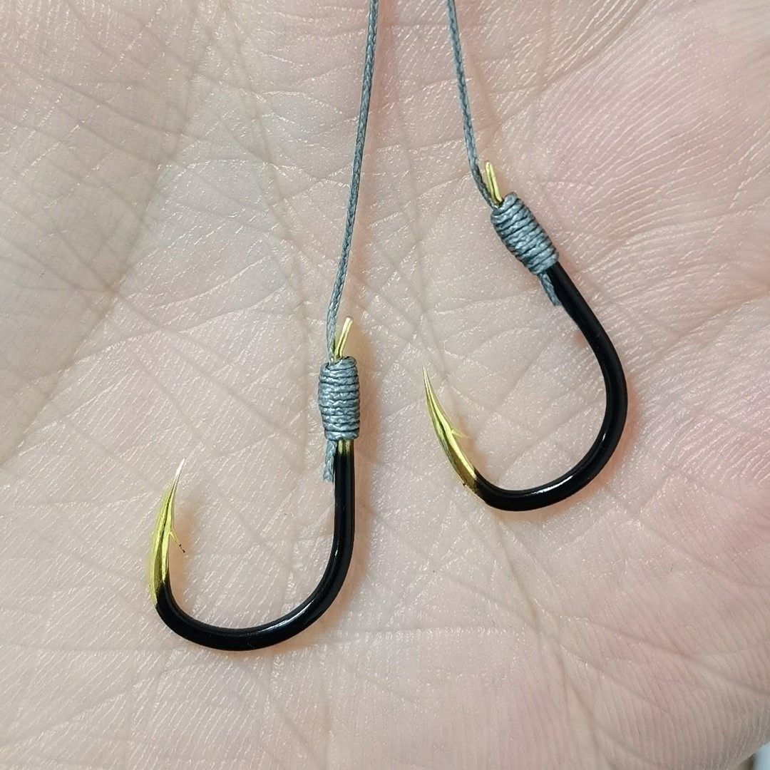 新款日本进口pe大力马伊势尼线双大物草鱼手工鱼钩