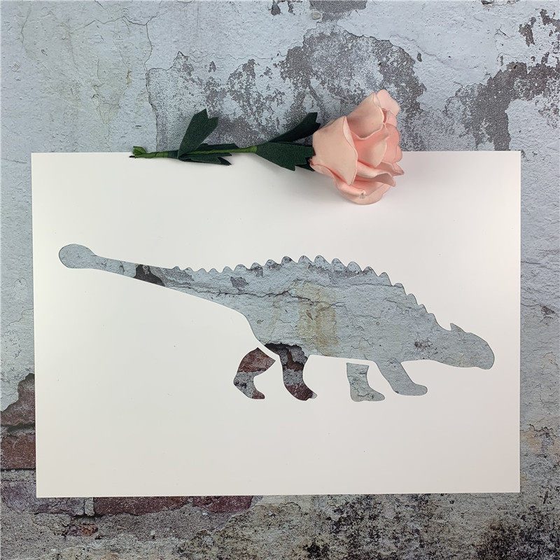 恐龙剪影系列黑板手绘创意diy镂空模板卡通广告牌