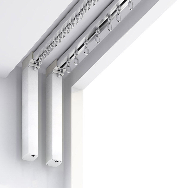 窗帘电动射频遥控器自动天猫精灵语音声控布线电动窗帘