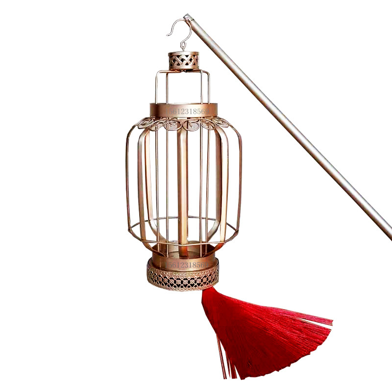 金色铁艺灯笼影楼拍摄新娘儿童手提中秋新年灯笼