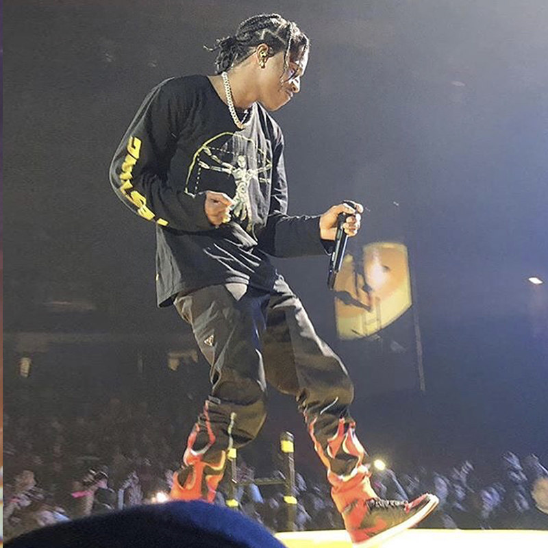 第二件半价 rocky asap testing 日本机器人印花宽松圆领卫衣长袖