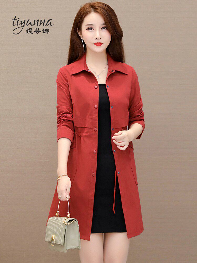 贵夫人风衣女中中长2020秋冬大衣小个子洋气高贵cosplay女装