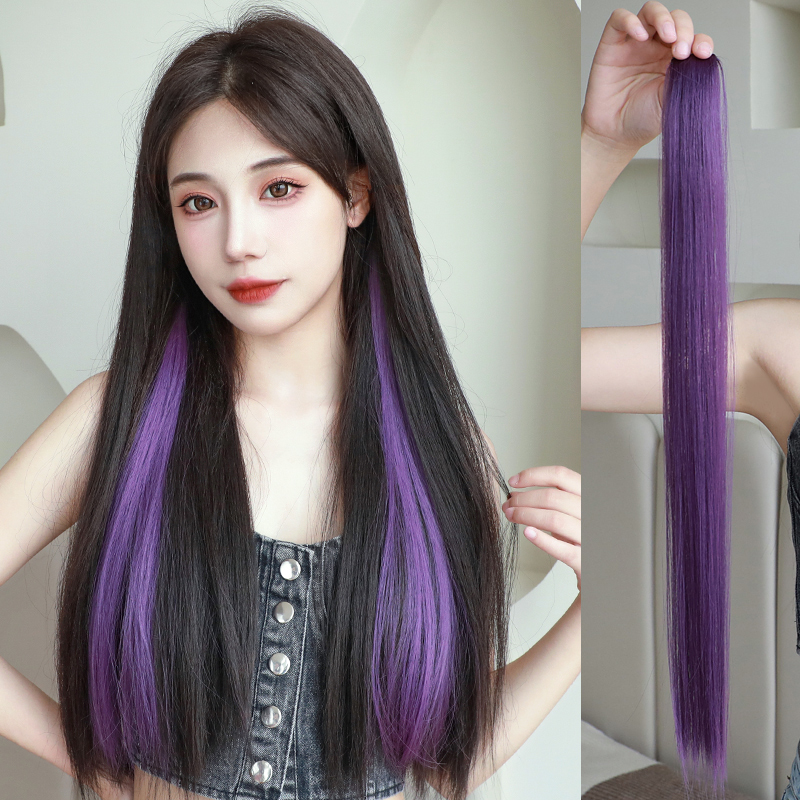 假发挂耳染发片挑片女长发一片片式彩色发片直发片