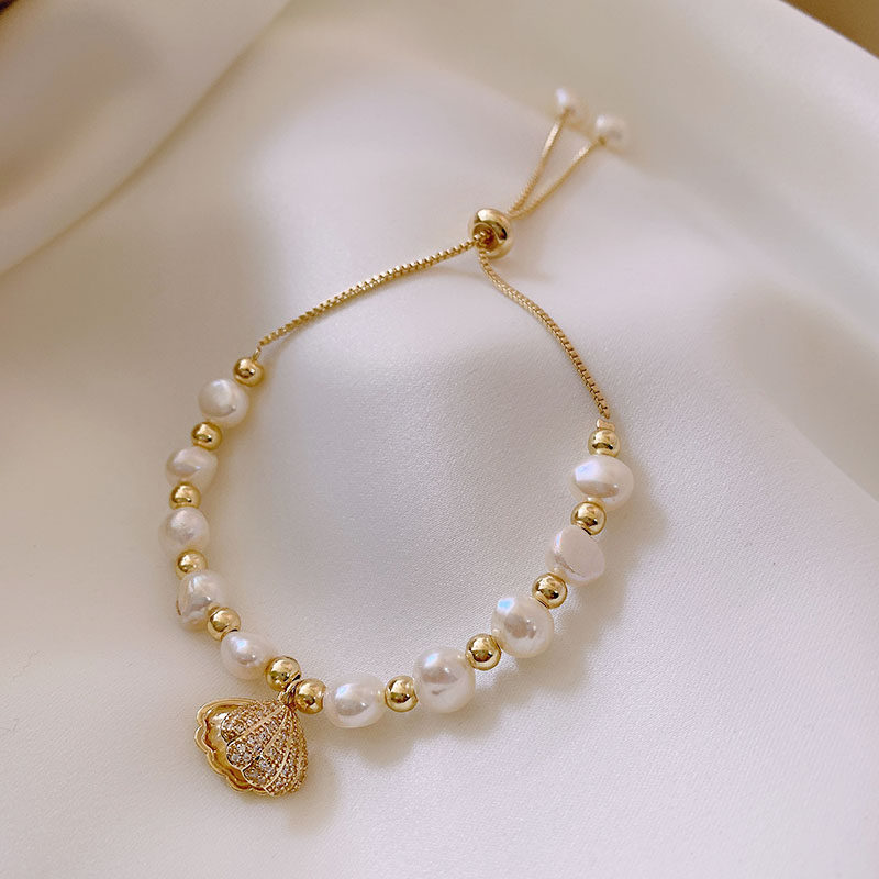 天然淡水珍珠编织手链ins小众设计手链