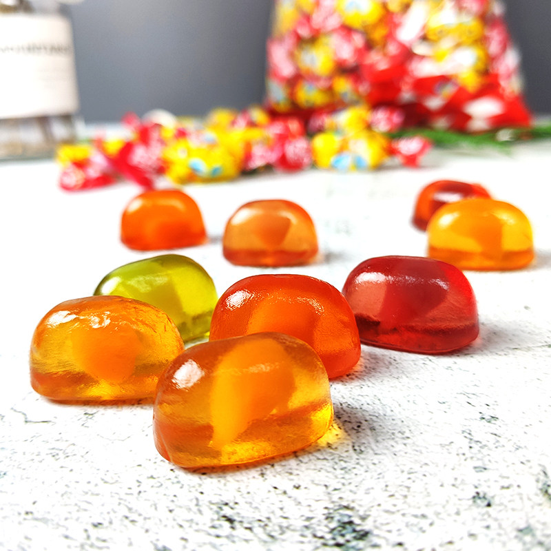 俄罗斯如胜疯狂小蜜蜂夹心软糖1000g水果果汁qq糖橡皮喜糖果年货